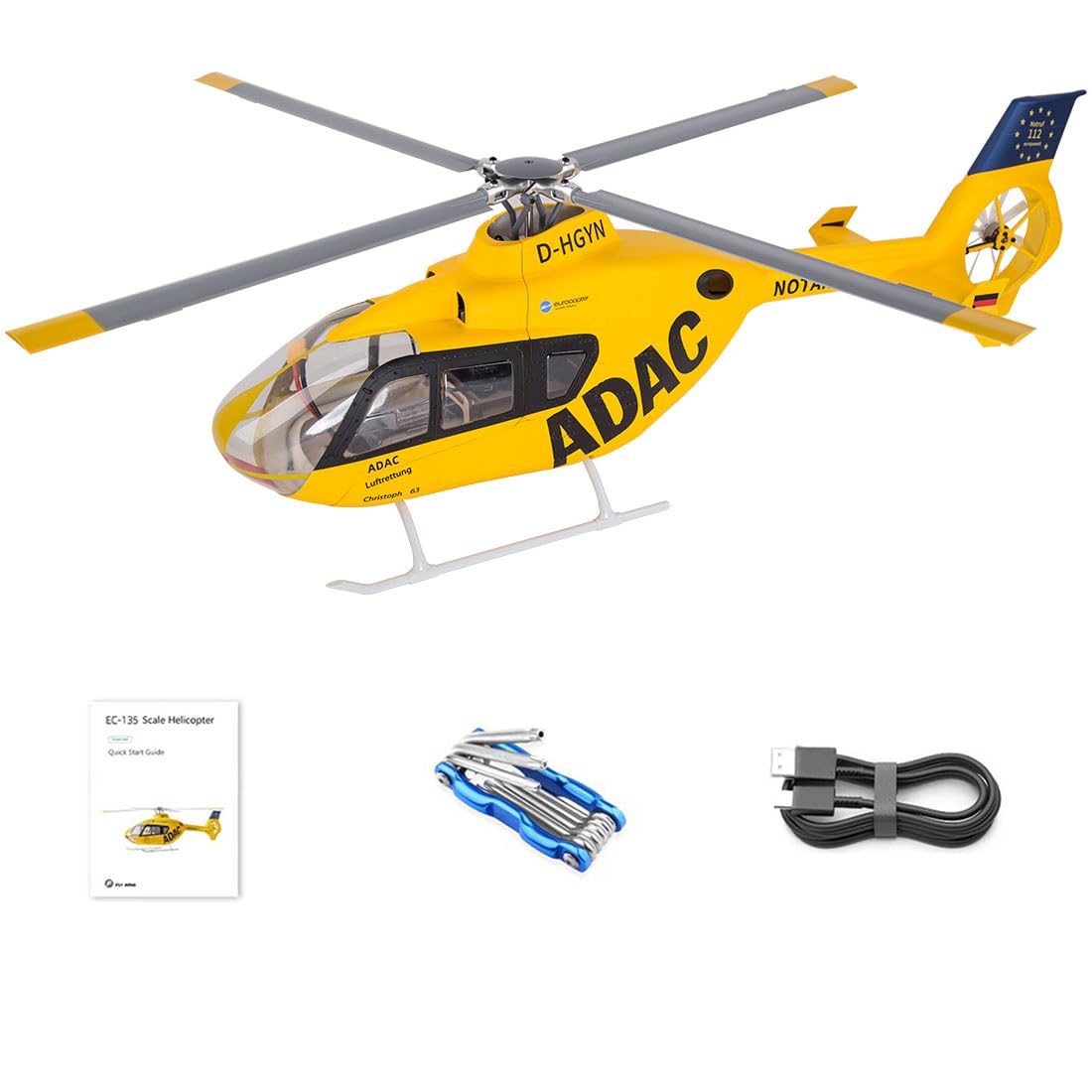 Amazon.com: MechPuConToy GPS RC Helicopter Model, FLYWING EC135