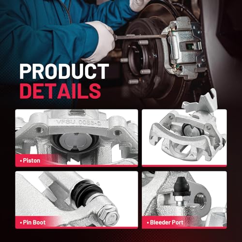 Image of BDFHYK 18-B4926 18-B4927 Rear Disc Brake Caliper Assembly Compatible with Ford Mustang 2005-2014 3.7L 4.0L V6 /4.6L 5.0L 5.4L 5.8L V8, GAS 2pcs