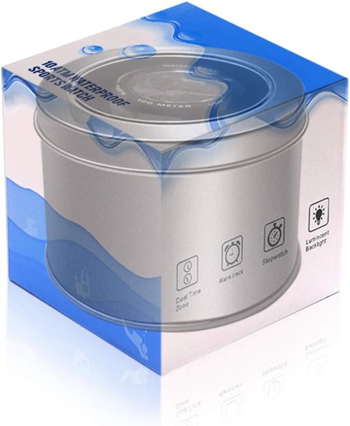 Pedometro orologio da polso uomo subacqueo orologio da immersione 10 ATM impermeabile con funzione cronometro di torre e sveglia, formato 12/24 ore selezionabile Pedometro orologio da polso uomo subacqueo orologio da immersione 10 ATM impermeabile con funzione cronometro di torre e sveglia, formato 12/24 ore selezionabile