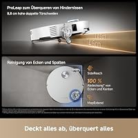 dreame X50s Ultra Saugroboter mit Wischfunktion, ultraschlankes Design mit 7,95 cm, 8.8-cm-Hindernisüberwindung, 35000 Pa Saugkraft, Selbstreinigender Wischmopp, kein Verheddern – Ansicht 5