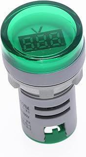 BUDAY LED Voltmeter Signal Lights Digital Display Gauge Volt Voltage Meter Indicator Lamp Tester Measuring Range AC 20-500V (Color : Green)