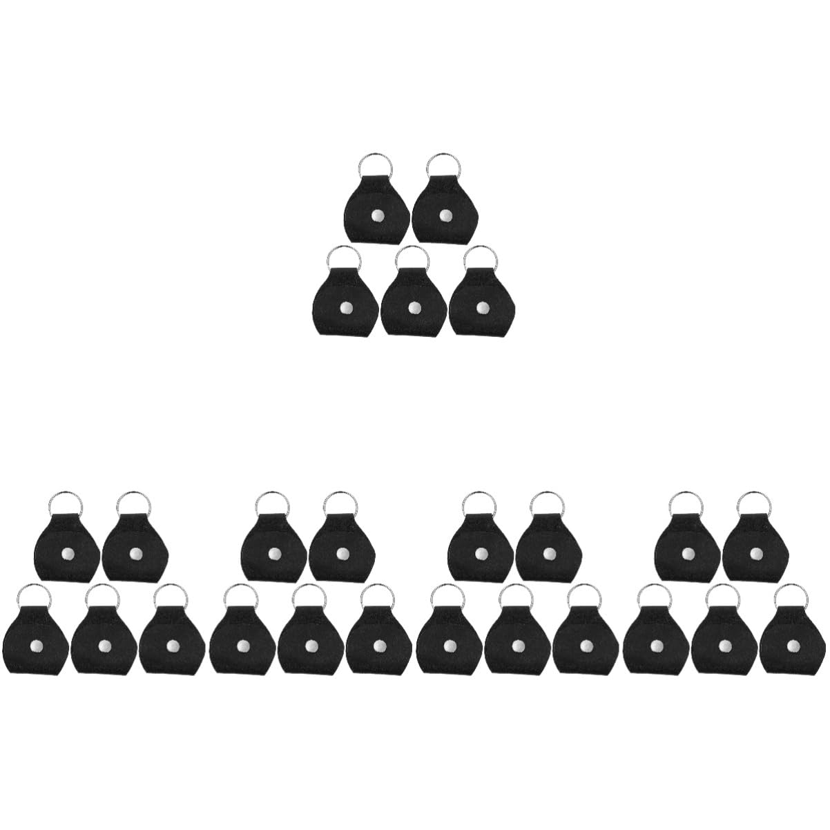 HANABASS 5sets 5pcs Guitar Holder Pu Leather Storage Bag with Ring Practical and Portable Guitar Case Lightweight and Stylish Design 5pcs*5