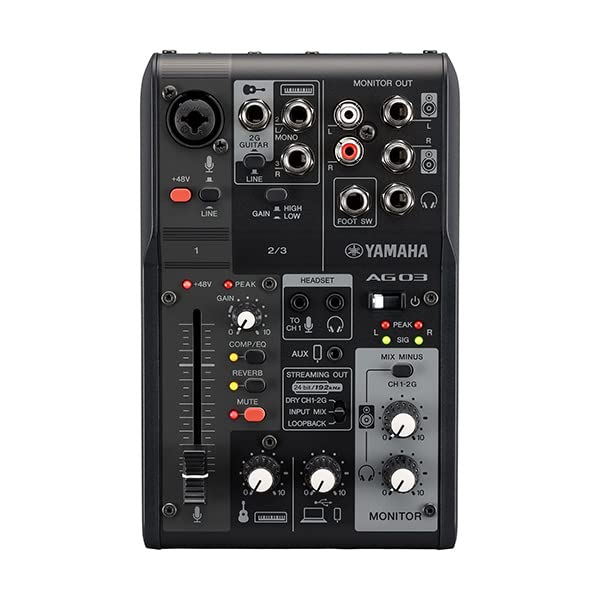 Amazon.co.jp: YAMAHA ミキサー AG03MK2 B(黒) + コンデンサーマイク 