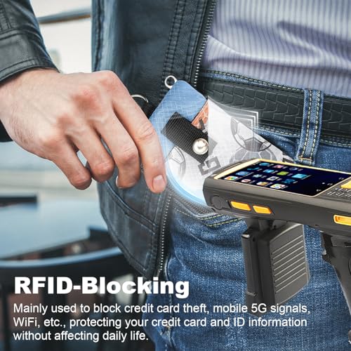 Image of Minimalist RFID Wallet with Lanyard, Multi-functional ID Case with 2 Zipper Pockets and Key Chain for Men and Women, Tactical Badge Pouch Cards Holder, Coin Purse for Travel Sports - Two-Tone