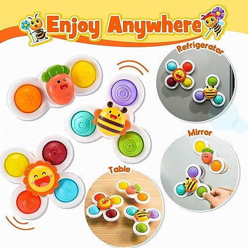 Saugnapf Spielzeug Baby, Babyspielzeug ab 6 9 12 Monate Beschäftigung im Flugzeug Kleinkind Badewannenspielzeug ab 1 2 Jahre Ostergeschenke für Kinder