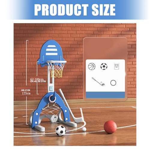Portería de baloncesto portátil ajustable para jardín y hogar 3