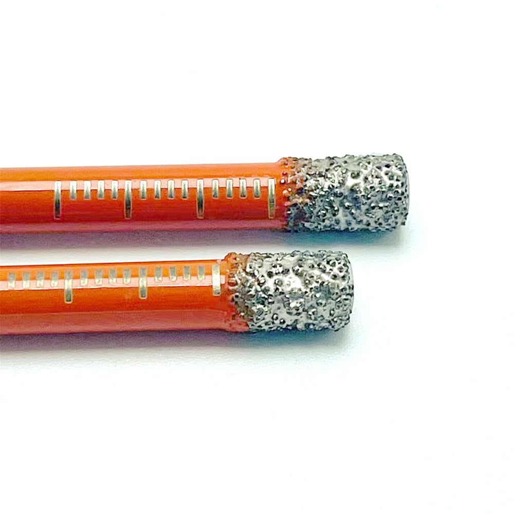 Set di punte da trapano diamantate a secco con manico esagonale da 2 pezzi, 6 mm, per marmo, granito, ceramica, piastrelle di vetro, pietra, foro aperto, 6 mm (2 pezzi)