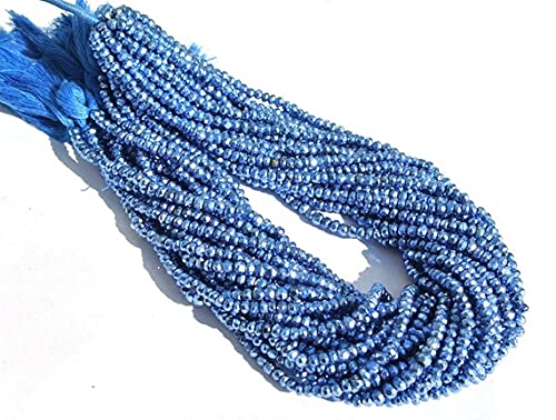Pyrite micro facettée Swiss Blue 3,5mm, le cadeau idéal pour créatrice
