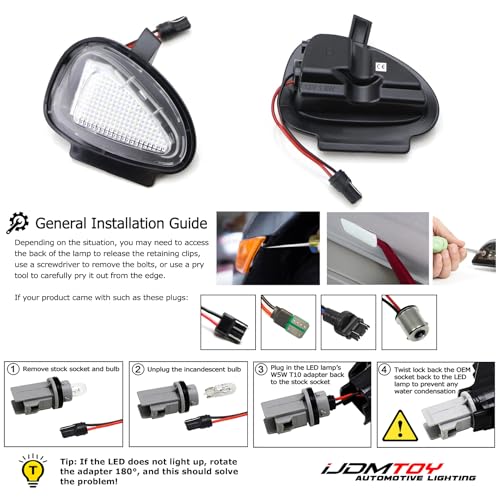 Luces LED blancas para espejo lateral Volkswagen MK6 Golf GTi miniatura 6