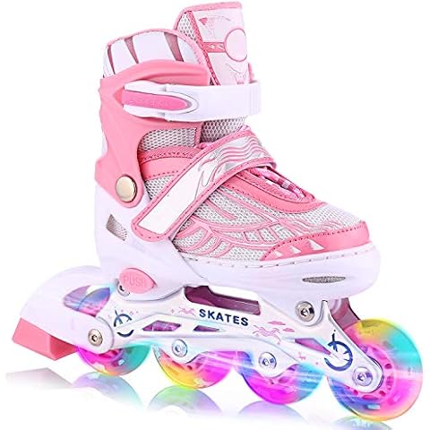 Patines en Línea WeSkate con Ruedas Luminosas y Malla Transpirable para Niños Cover