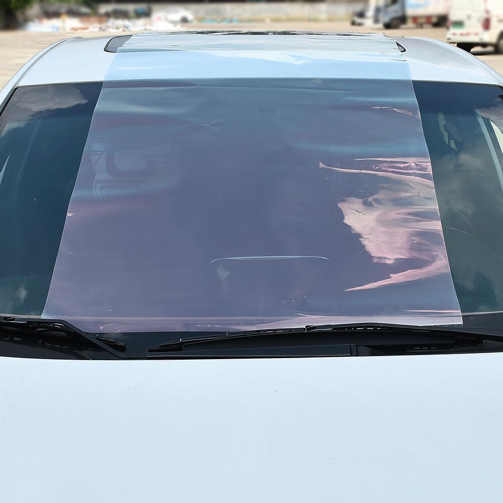 XhuangTech Film teinté pour fenêtre de voiture - 75 % VLT caméléon bleu rose - 99 % anti UV - Rejet de la chaleur - Film solaire teinté pour pare-brise/fenêtre latérale (0,75 x 3 m)
