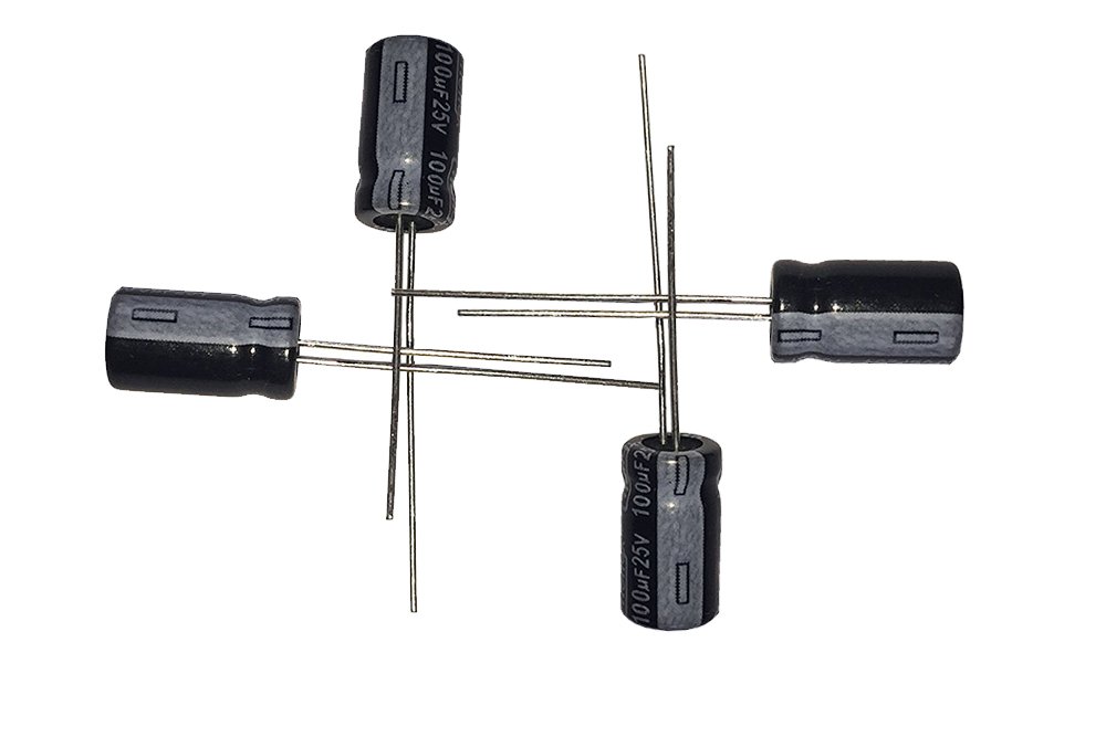 100uF 25V 6.3X11 +/-20% -40 to +105°C 50 PCS Aluminum Electrolytic Capacitors