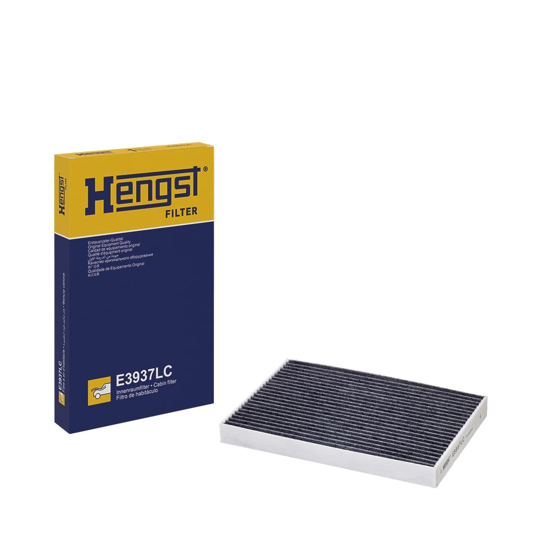 HENGST FILTER Filtre d'habitacle E3937LC filtre à pollen Filtre à charbon actif Hauteur: 30 Largeur: 200 Longueur: 302 Compatible avec VOLVO FM FH II FMX III FM II FH 16 II
