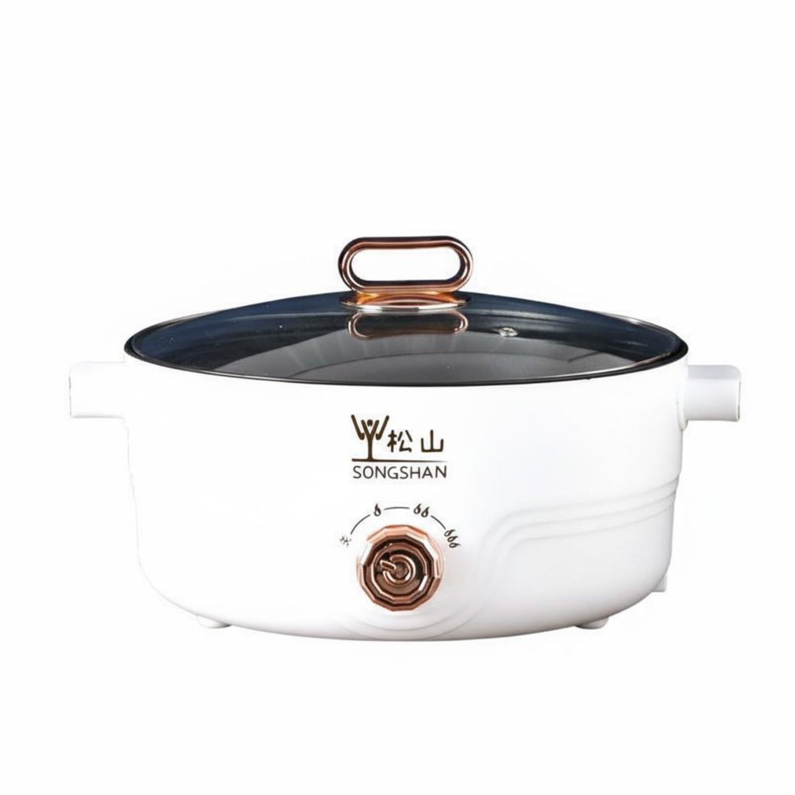 Bnf® Multi-Functional Electric Hot Pot Low Power Multifunctional Electric Pot Easy to Clean Dormitory Pasta Cooker Boil Dry Protection for Students, Dorm Room, Office, White, Single Layer-image-40