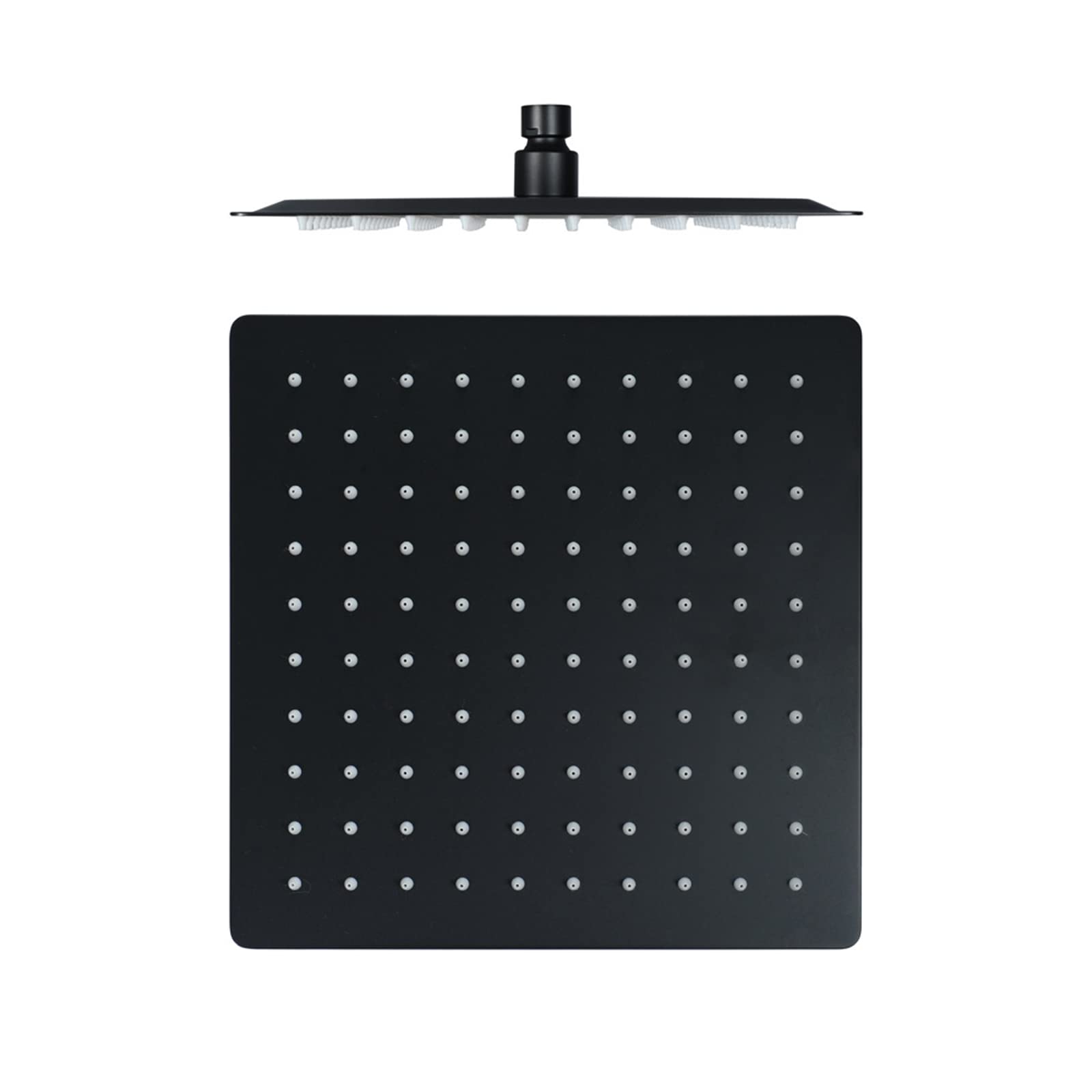 Pommeau de douche pluie luxe WRIST en acier inoxydable noir mat mat de 12INCH