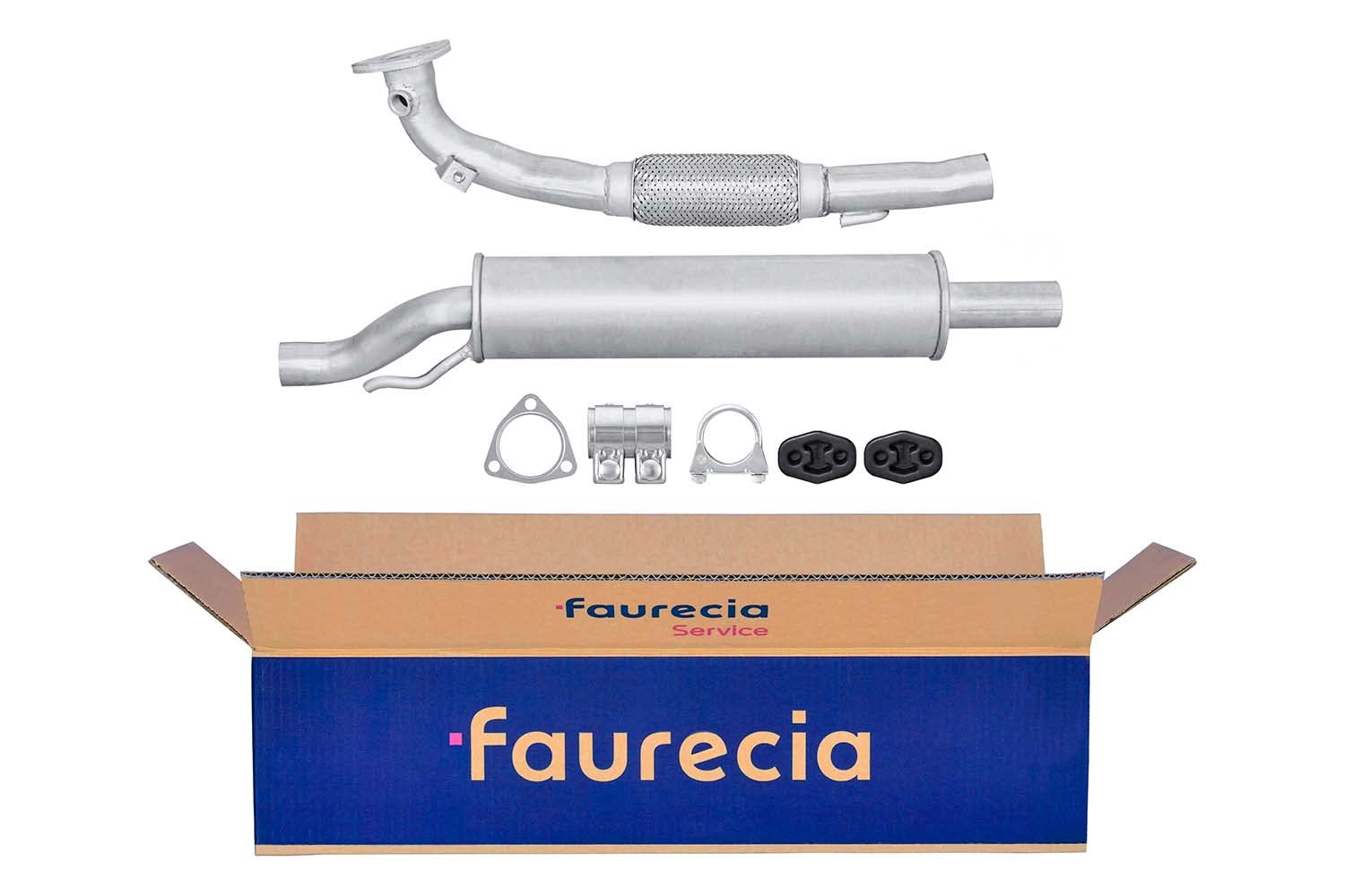 HELLA 8LB 366 022-721 Vorschalldämpfer - Easy2Fit® Kit - vorne - zweiteilig - Set mit Anbauteilen