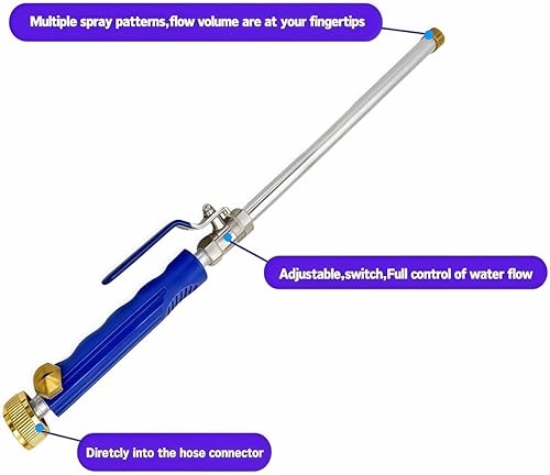 Miniatura 3 de Lavadora hidráulica extensible de alta presión Potente rociador de jardín para lavado de autos, limpieza de patio y riego automático. Flexible,