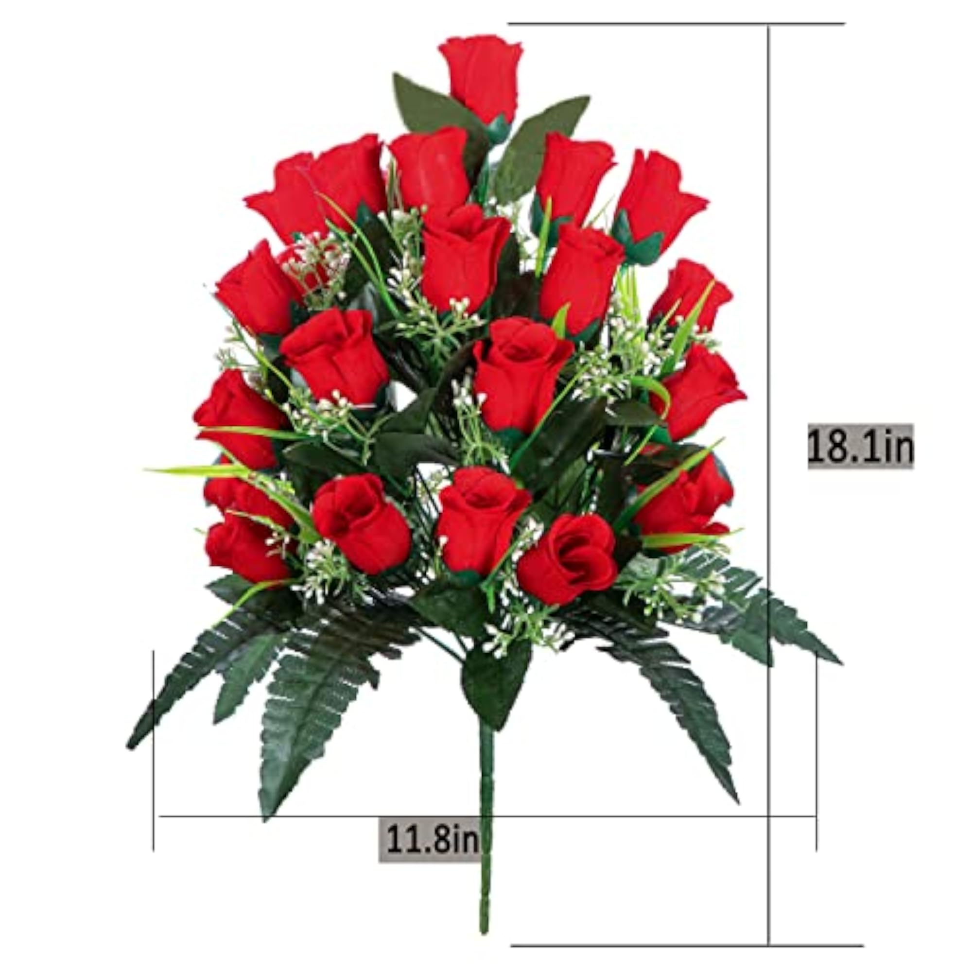 2 Sets Artificial Cemetery Flowers for Outdoor Decoration