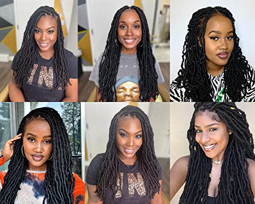 26 Inch Soft Locs Crochet Hair 7 Packs Faux Locs Crochet Hair Pre Looped Locs Hair Braids Goddess Locs Hair Black Distressed New Locs For Black Women(26 Inch (Packs Of 7), 1B#) #TOP5