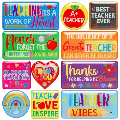 Imán decorativo para profesores con 11 piezas de colores