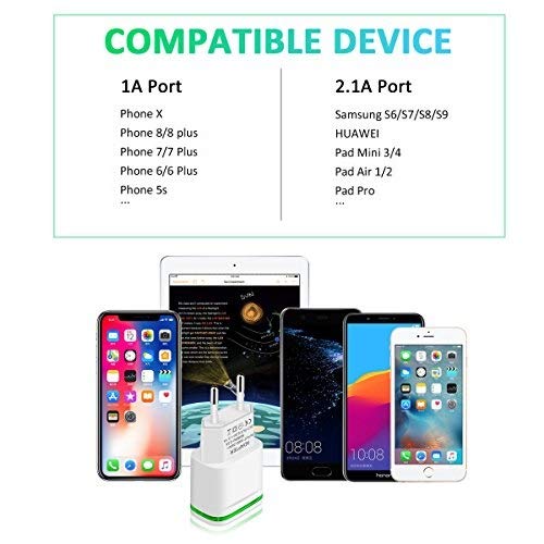 4-Pack-European-Plug-Adapter-LUOATIP-21A-Europe-Dual-USB-Wall-Charger-Travel-Power-Adaptor-for-iPhone-13-12-11-XS-Max-XR-X-8-7-6-6S-Plus-5-5S-5C-SE-Samsung-Galaxy-Pad-LG-Android-Cell-Phone