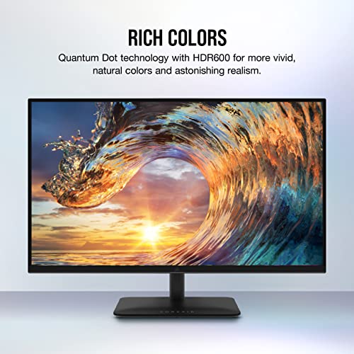 Image of Corsair XENEON 32QHD240 Gaming Monitor - 32-Inch, IPS QHD (2560 x 1440), AMD FreeSync Premium Adaptive Sync, 240Hz Refresh Rate, 1ms, DisplayHDR600, HDMI 2.0, DisplayPort 1.4, USB-C 3.1 - Black
