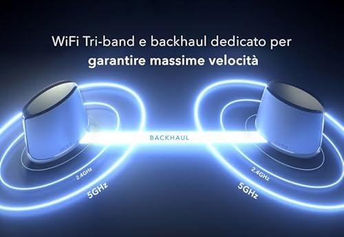 Orbi WiFi Mesh (RBK862S), Tri-band Mesh WiFi 6, Velocità fino a 6.0 Gbps, Router con 1 satelliti, copertura fino a 360 m2 e 100 dispositivi - Router - Immagine 3