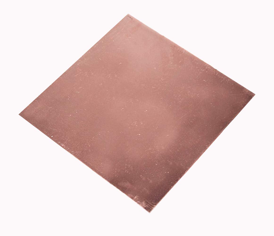 Dünnes Kupferblech Blechstreifen, T2 Reine Kupferbleche, Flache Cu-Folie, korrosionsbeständiges Metall-Experiment-Schweißmodell, 4,0 mm x 200 mm x 200 mm(2.5mm*200mm*200mm)