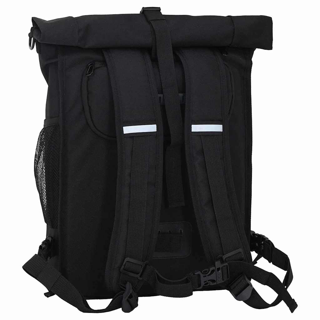Borsa per bicicletta, impermeabile, 31 x 13 x 58 cm, in poliestere, nera, per escursioni in bicicletta, pendolari e viaggi