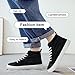 Xraehni Women's Men’s Fashion Sneakers High Top Lace Up Shoes for Women Men Breathable Flying Woven Mesh Sneakers Casual Outdoor Sport Running Walking Shoes Black