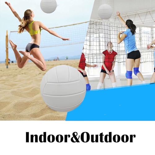 Image of ABAJI Volleyball Official Size Thicker PVC Pure Color with Pump Waterproof Anti-Explosion Design Training Practice Indoor Outdoor Beach Pool Play
