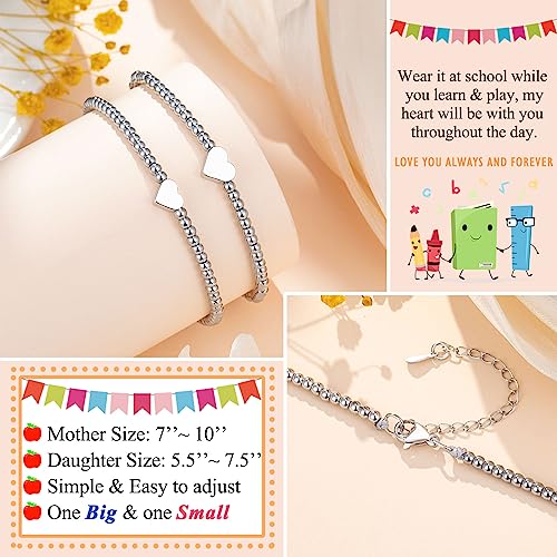 UNGENT THEM Mother and Daughter Bracelets Mother's Day Gifts for Grandma Granddaughter Mom Daughter3