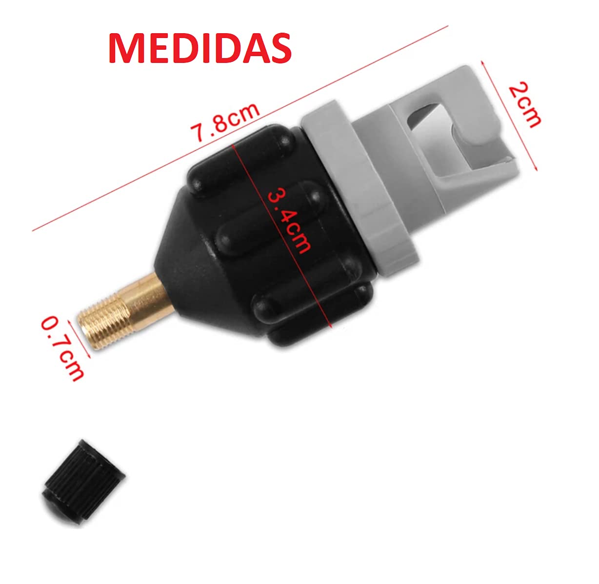 Adaptador Válvula para Canoa – Convertidor de Válvula para Bomba de Aire - Accesorio Adaptador para Inflar Canoa, Sup, Paddle Board, Bote Inflable, Kayak