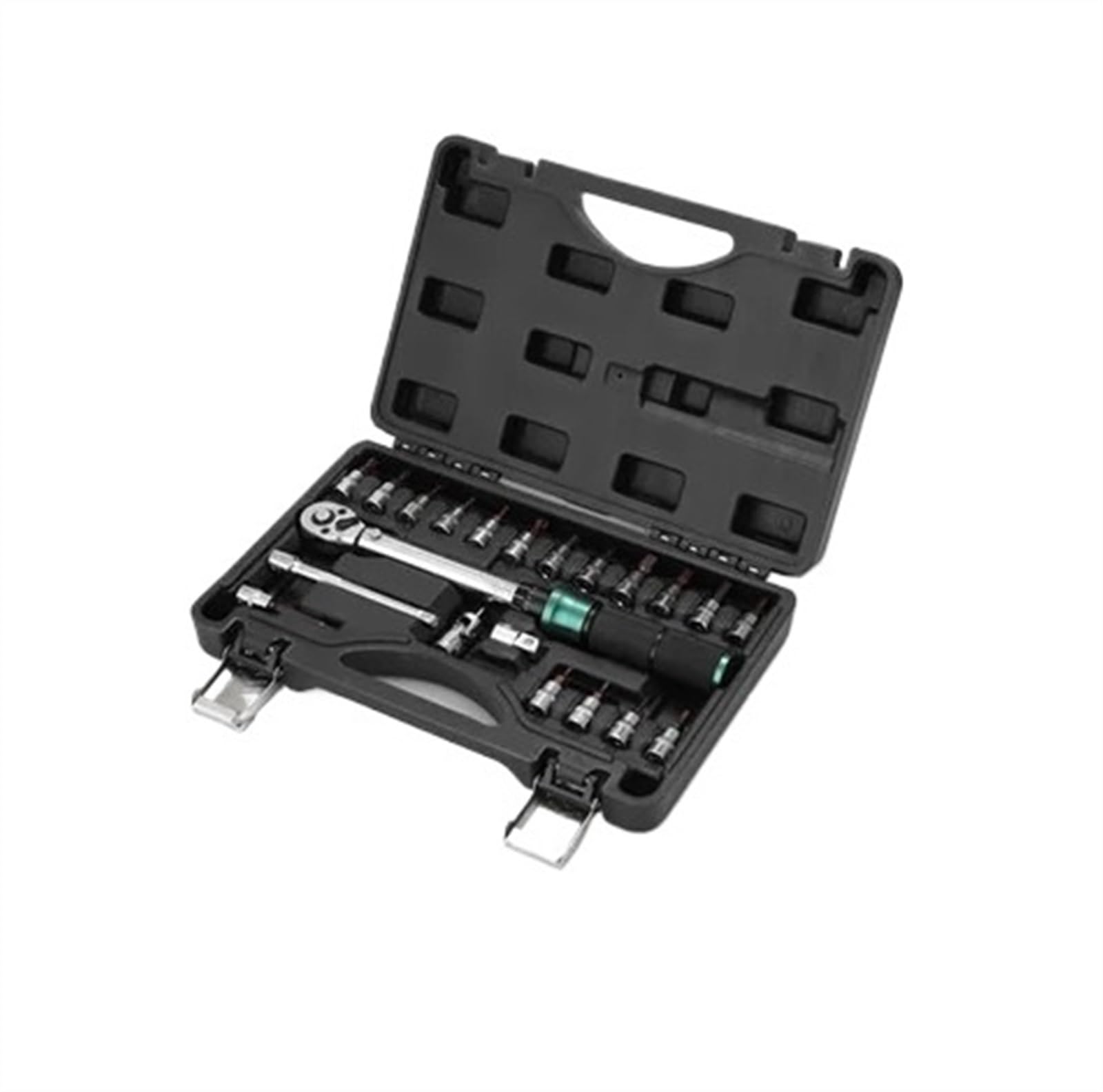 Narzędzie Rowerowe zestaw naprawczy Zestaw kluczy dynamometrycznych 1/4'' Drive 2-24N.m Precyzyjny klucz nasadowy z podwójną skalą MTB Bike Bike Motorcycle Ratchet Repair Tool(1 Fish)