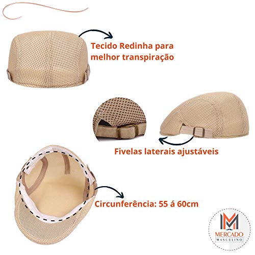 Bone Boina Italiana Top Super Leve e Arejada Envio Imediato (Ajustável, Cinza)