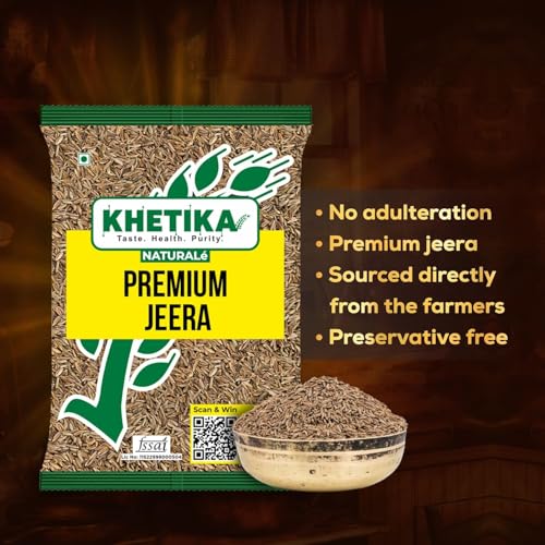 Image of Khetika Naturale Premium Jeera | Whole Cumin Seeds 500gm (Pack of 2)