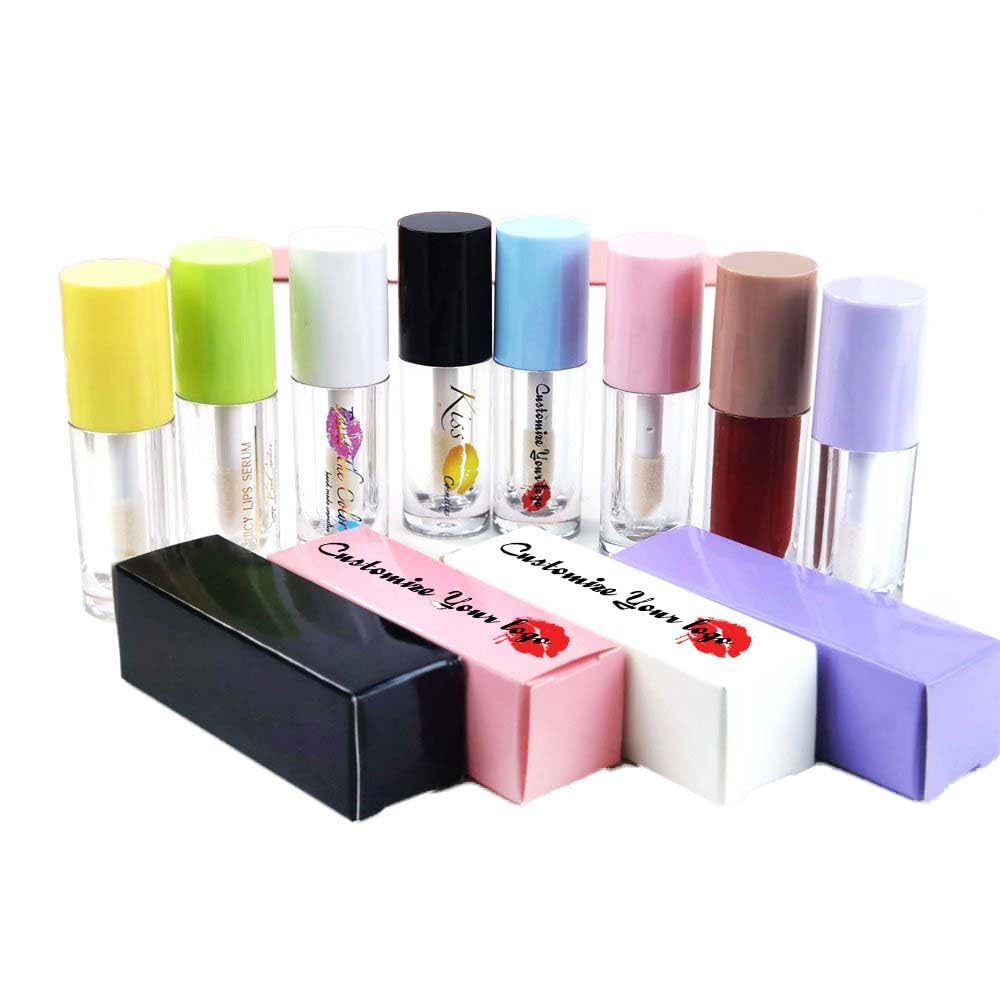 Customize logo Empty 6ml big brush lip gloss tubes for DIY lip gloss lipgloss containers