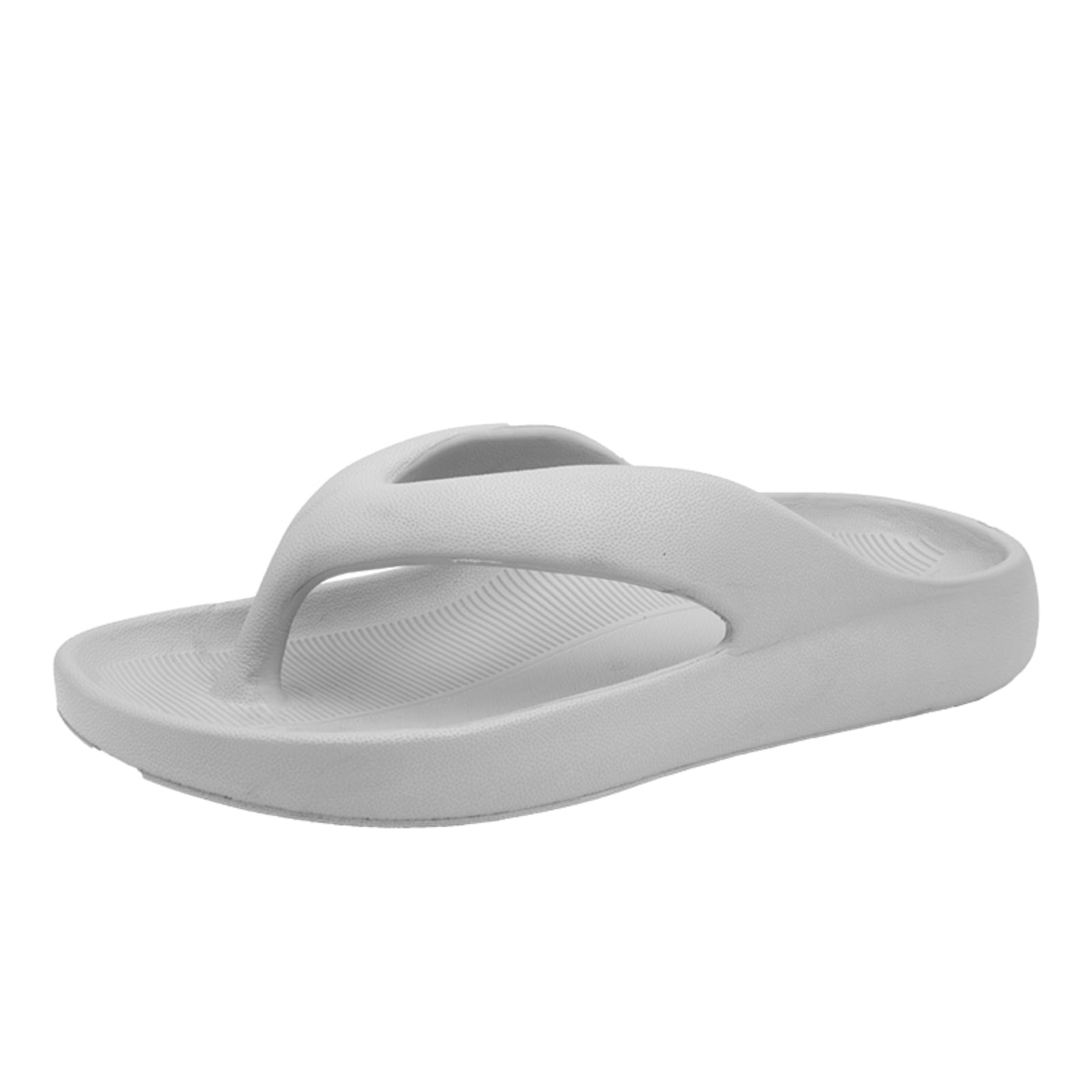 Gyios Flip Flops Summer Men's Slippers Soft-soled Beach Sandals Eva Fashion Flip-flops Indoor Outdoor Pinch Garden -grey-38-39