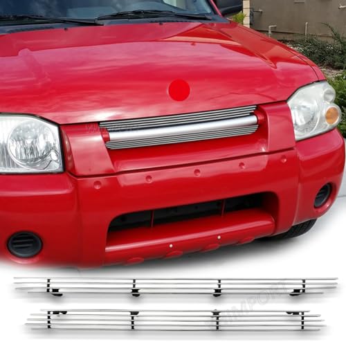 Chrome Main Upper Grille Fits 2001-2004 Nissan Frontier Front Solid