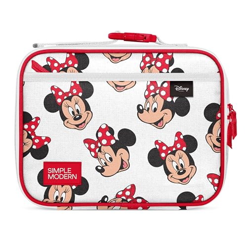 Simple Modern Disney Kids Lunch Box for School | Reusable Insulated Lunch Bag for Toddler, Girl, and Boy | Meal Containers with Exterior & Interior Pockets | Hadley Collection | Minnie Mouse Fun