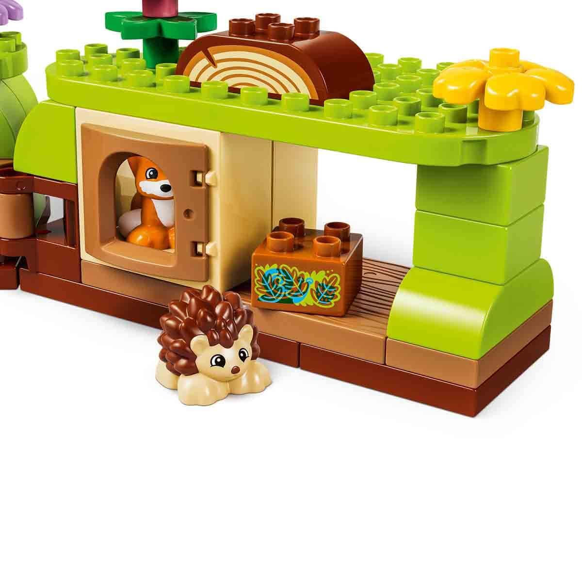 LEGO DUPLO Las odkrywców z dzikimi zwierzętami 10480 | leśne zwierzęta, klocki dla 3-latka, prezent dla dziewczynki i chłopca 3+, figurki zwierząt, 131 elementów