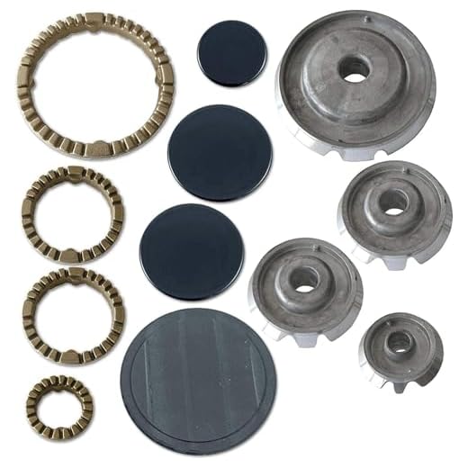 Jpshop Kit serie Ariston Quemadores + Platos + Coronas 4 Fuegos