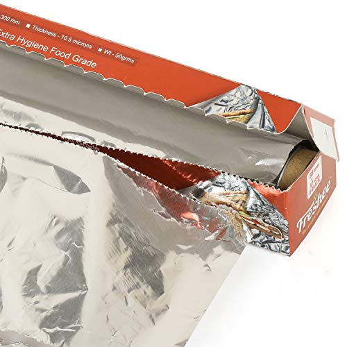 Image of Freshee 50gm Aluminium Silver Kitchen Foil Roll Paper Pack of 5|11 Micron Thick|Food wrap|Disposable Food Parcel|Fresh Food