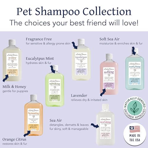 Image of Bobbi Panter Hypoallergenic Dog Shampoo Honey, Aloe Vera, Chamomile & Rosemary - Dye & Fragrance Free Natural Formula for Sensitive & Allergy Skin, Tear-Free, 30:1 Concentrate, 14 oz (Case of 12)