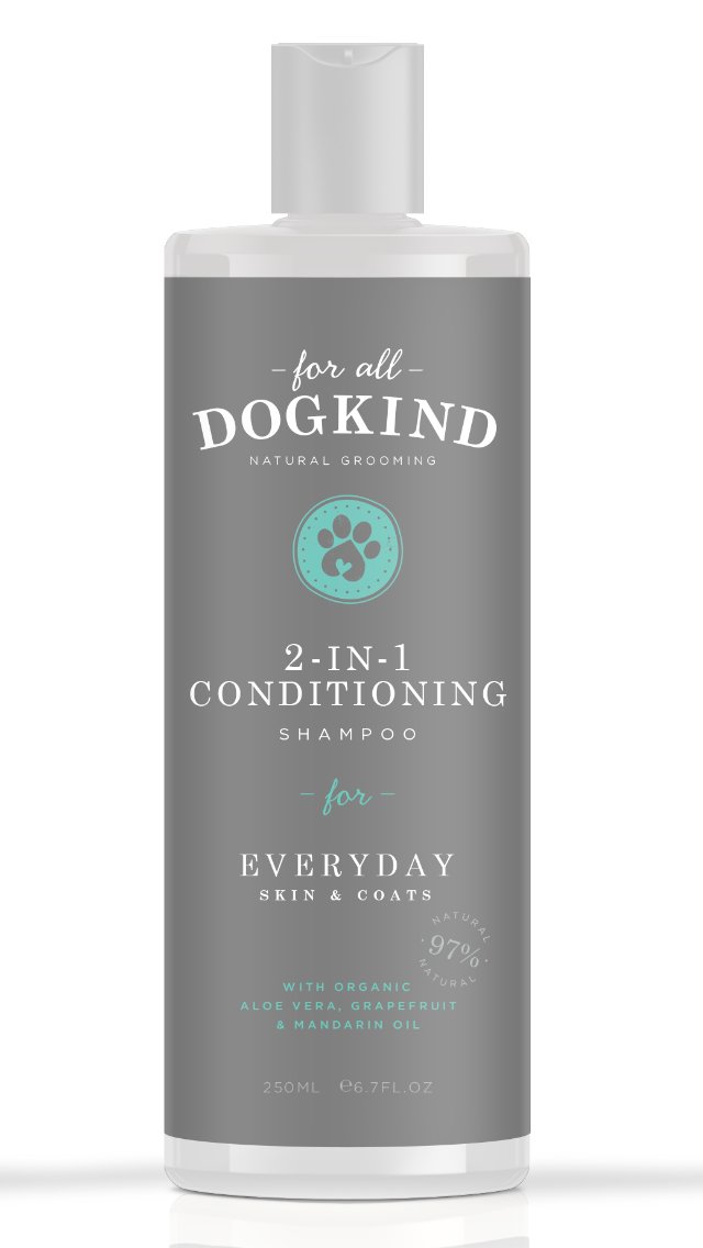 FOR ALL DOGKIND NATURAL GROOMING2-in-1 Conditioning shampoo Everyday skin & coats 250ml