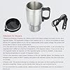 MOSANDON 12V Car Heating Cup Car Heated Mug, 450ml Stainless Steel Travel Electric Coffee Cup 14oz. Insulated Heated Preservation Mug