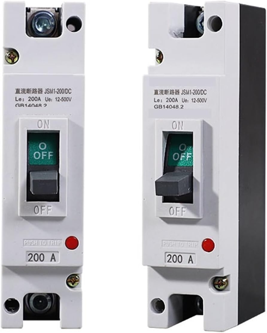 1pc Molded Case Circuit Breaker 100A-600A High Power Protection Switch DC 12V-500V Solar Electric Car High Current Protector(125A)