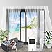 Portable Sliding Door Air Conditioner Kit, 2024 New Upgrade Door AC KIT, Adjustable AC Sliding Door Vent Kit 16.9 Inches - 90 Inches, with 2pack 3m seal, Suit for 5.9''/15cm Exhaust Hose