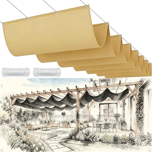 Toile rétractable pour pergola résistante aux UV et intempéries - 2