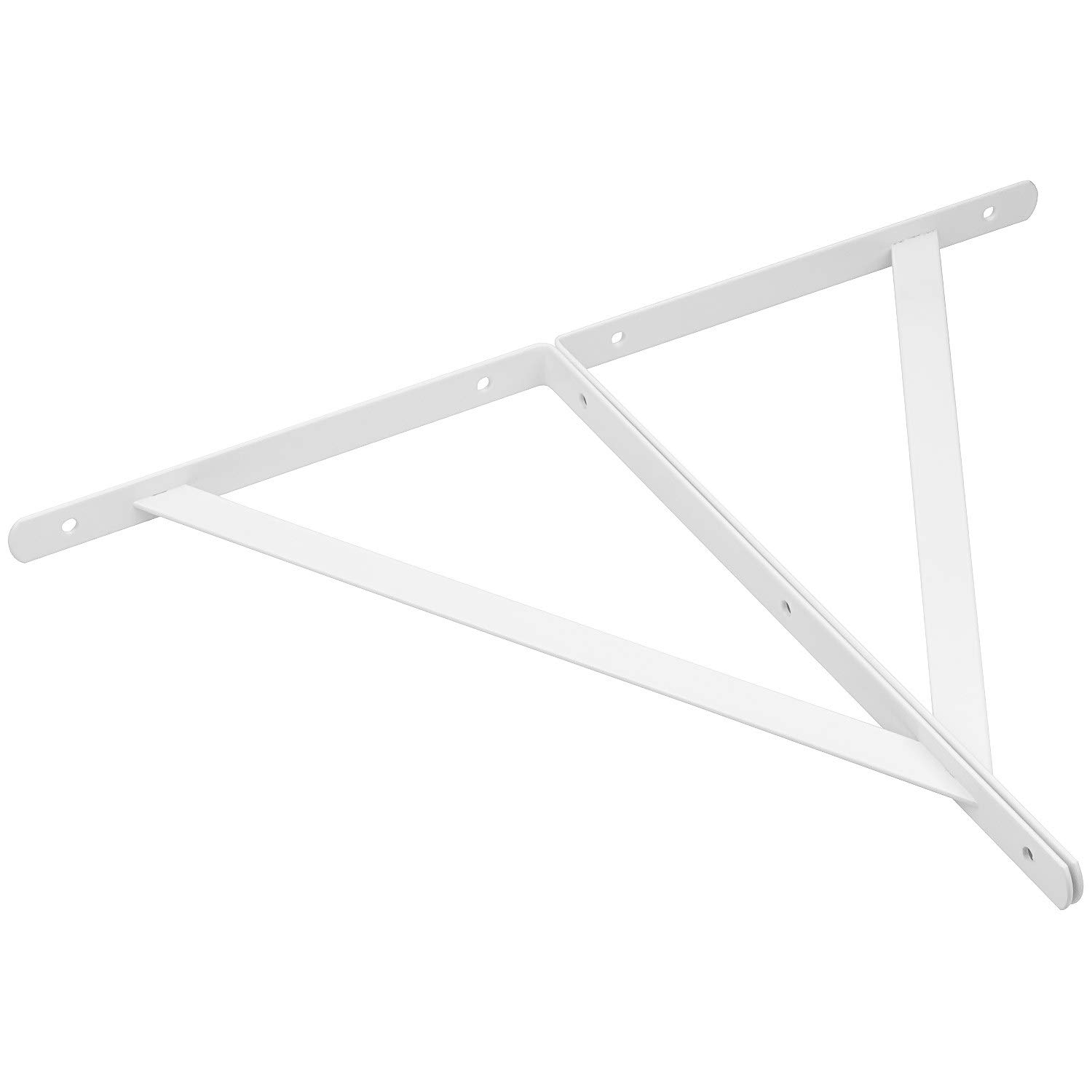 Acrux7 12 szt. wytrzymałych wsporników do półek, 30 x 18 cm, pływające półki, trójkątne wsporniki półek, kąt 90 stopni, rama wspornika do półek, białe